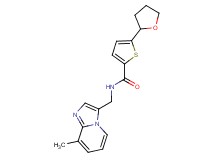 N-[(8-methylimidazo[1,2-a]pyridin-3-yl)methyl]-5-(tetrahydro-2-furanyl)-2-thiophenecarboxamide
