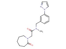 N-methyl-2-(2-oxo-1-azepanyl)-N-[3-(1H-pyrazol-1-yl)benzyl]acetamide