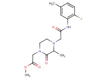 methyl (4-{2-[(2-fluoro-5-methylphenyl)amino]-2-oxoethyl}-3-methyl-2-oxopiperazin-1-yl)acetate