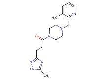 1-[(3-methyl-2-pyridinyl)methyl]-4-[3-(5-methyl-1H-1,2,4-triazol-3-yl)propanoyl]piperazine