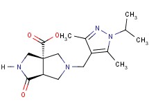 (3aR*,6aS*)-5-[(1-isopropyl-3,5-dimethyl-1H-pyrazol-4-yl)methyl]-1-oxohexahydropyrrolo[3,4-c]pyrrole-3a(1H)-carboxylic acid