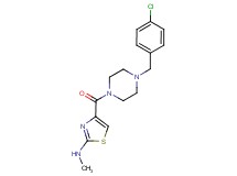 4-{[4-(4-chlorobenzyl)-1-piperazinyl]carbonyl}-N-methyl-1,3-thiazol-2-amine