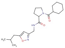1-(cyclohexylcarbonyl)-N-[(5-isobutylisoxazol-3-yl)methyl]pyrrolidine-2-carboxamide