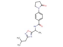 N-[1-(3-isobutyl-1,2,4-oxadiazol-5-yl)ethyl]-4-(2-oxopyrrolidin-1-yl)benzamide
