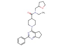 N-ethyl-1-(2-phenyl-6,7-dihydro-5H-cyclopenta[d]pyrimidin-4-yl)-N-(tetrahydro-2-furanylmethyl)-4-piperidinecarboxamide