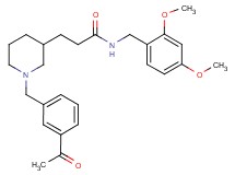 3-[1-(3-acetylbenzyl)-3-piperidinyl]-N-(2,4-dimethoxybenzyl)propanamide