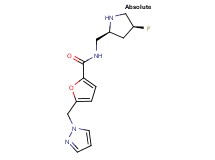N-{[(2S,4S)-4-fluoro-2-pyrrolidinyl]methyl}-5-(1H-pyrazol-1-ylmethyl)-2-furamide hydrochloride
