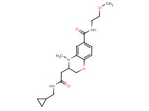 3-{2-[(cyclopropylmethyl)amino]-2-oxoethyl}-N-(2-methoxyethyl)-4-methyl-3,4-dihydro-2H-1,4-benzoxazine-6-carboxamide