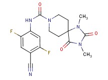 N-(4-cyano-2,5-difluorophenyl)-1,3-dimethyl-2,4-dioxo-1,3,8-triazaspiro[4.5]decane-8-carboxamide