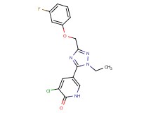 3-chloro-5-{1-ethyl-3-[(3-fluorophenoxy)methyl]-1H-1,2,4-triazol-5-yl}pyridin-2(1H)-one