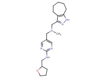 5-{[(1,4,5,6,7,8-hexahydrocyclohepta[c]pyrazol-3-ylmethyl)(methyl)amino]methyl}-N-(tetrahydrofuran-2-ylmethyl)pyrimidin-2-amine