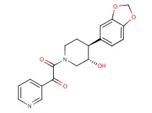 2-[(3S*,4S*)-4-(1,3-benzodioxol-5-yl)-3-hydroxypiperidin-1-yl]-2-oxo-1-pyridin-3-ylethanone
