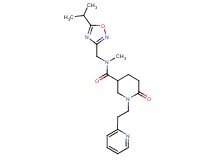 N-[(5-isopropyl-1,2,4-oxadiazol-3-yl)methyl]-N-methyl-6-oxo-1-[2-(2-pyridinyl)ethyl]-3-piperidinecarboxamide