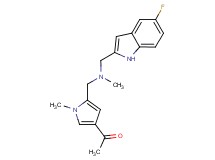 1-(5-{[[(5-fluoro-1H-indol-2-yl)methyl](methyl)amino]methyl}-1-methyl-1H-pyrrol-3-yl)ethanone