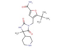 5-tert-butyl-4-{[4-methyl-2,5-dioxo-4-(4-piperidinyl)-1-imidazolidinyl]methyl}-2-furamide hydrochloride