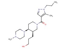 3-{(3R*,4S*)-4-(4-methylpiperazin-1-yl)-1-[(5-methyl-1-propyl-1H-pyrazol-4-yl)carbonyl]piperidin-3-yl}propan-1-ol