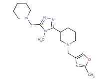 1-[(2-methyl-1,3-oxazol-4-yl)methyl]-3-[4-methyl-5-(piperidin-1-ylmethyl)-4H-1,2,4-triazol-3-yl]piperidine
