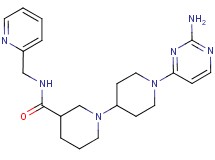 1'-(2-aminopyrimidin-4-yl)-N-(pyridin-2-ylmethyl)-1,4'-bipiperidine-3-carboxamide
