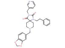 8-(1,3-benzodioxol-5-ylmethyl)-1-(2-phenylethyl)-3-(3-pyridinylmethyl)-1,3,8-triazaspiro[4.5]decane-2,4-dione