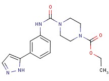 ethyl 4-({[3-(1H-pyrazol-5-yl)phenyl]amino}carbonyl)piperazine-1-carboxylate