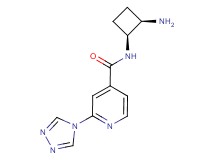 N-[(1S*,2R*)-2-aminocyclobutyl]-2-(4H-1,2,4-triazol-4-yl)isonicotinamide