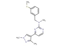 4-(1,3-dimethyl-1H-pyrazol-4-yl)-N-methyl-N-[3-(methylthio)benzyl]pyrimidin-2-amine