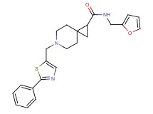 N-(2-furylmethyl)-6-[(2-phenyl-1,3-thiazol-5-yl)methyl]-6-azaspiro[2.5]octane-1-carboxamide
