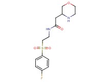 N-{2-[(4-fluorophenyl)sulfonyl]ethyl}-2-(3-morpholinyl)acetamide