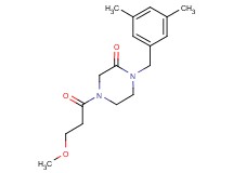 1-(3,5-dimethylbenzyl)-4-(3-methoxypropanoyl)-2-piperazinone