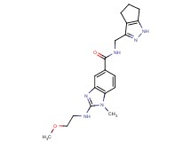 2-[(2-methoxyethyl)amino]-1-methyl-N-(1,4,5,6-tetrahydrocyclopenta[c]pyrazol-3-ylmethyl)-1H-benzimidazole-5-carboxamide