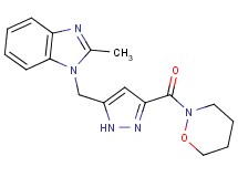 2-methyl-1-{[3-(1,2-oxazinan-2-ylcarbonyl)-1H-pyrazol-5-yl]methyl}-1H-benzimidazole