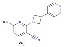 4,6-dimethyl-2-[3-(4-pyridinyl)-1-azetidinyl]nicotinonitrile