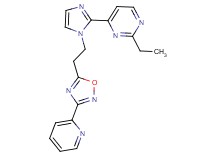 2-ethyl-4-{1-[2-(3-pyridin-2-yl-1,2,4-oxadiazol-5-yl)ethyl]-1H-imidazol-2-yl}pyrimidine