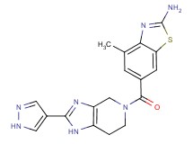 4-methyl-6-{[2-(1H-pyrazol-4-yl)-1,4,6,7-tetrahydro-5H-imidazo[4,5-c]pyridin-5-yl]carbonyl}-1,3-benzothiazol-2-amine