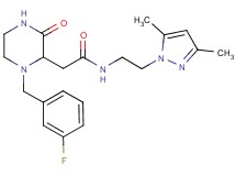 N-[2-(3,5-dimethyl-1H-pyrazol-1-yl)ethyl]-2-[1-(3-fluorobenzyl)-3-oxo-2-piperazinyl]acetamide