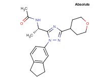 N-{(1S)-1-[1-(2,3-dihydro-1H-inden-5-yl)-3-(tetrahydro-2H-pyran-4-yl)-1H-1,2,4-triazol-5-yl]ethyl}acetamide