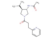 N-{(3S*,4R*)-4-isopropyl-1-[3-(2-pyridinyl)propanoyl]-3-pyrrolidinyl}acetamide
