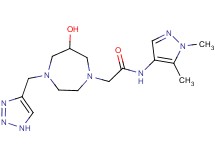 N-(1,5-dimethyl-1H-pyrazol-4-yl)-2-[6-hydroxy-4-(1H-1,2,3-triazol-4-ylmethyl)-1,4-diazepan-1-yl]acetamide