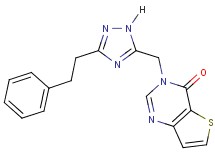 3-{[3-(2-phenylethyl)-1H-1,2,4-triazol-5-yl]methyl}thieno[3,2-d]pyrimidin-4(3H)-one