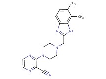 3-{4-[(6,7-dimethyl-1H-benzimidazol-2-yl)methyl]piperazin-1-yl}pyrazine-2-carbonitrile