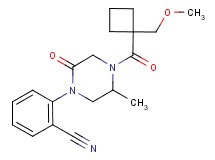 2-(4-{[1-(methoxymethyl)cyclobutyl]carbonyl}-5-methyl-2-oxo-1-piperazinyl)benzonitrile