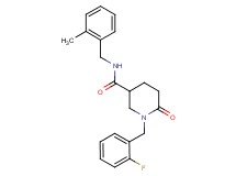 1-(2-fluorobenzyl)-N-(2-methylbenzyl)-6-oxo-3-piperidinecarboxamide