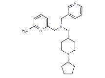 1-(1-cyclopentyl-4-piperidinyl)-N-[(6-methyl-2-pyridinyl)methyl]-N-(3-pyridinylmethyl)methanamine