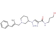 N-(3-hydroxypropyl)-1-{1-[(2E)-2-methyl-3-phenyl-2-propen-1-yl]-3-piperidinyl}-1H-1,2,3-triazole-4-carboxamide
