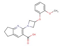 2-[3-(2-methoxyphenoxy)-1-azetidinyl]-6,7-dihydro-5H-cyclopenta[b]pyridine-3-carboxylic acid