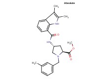 methyl (4R)-4-{[(2,3-dimethyl-1H-indol-7-yl)carbonyl]amino}-1-(3-methylbenzyl)-L-prolinate