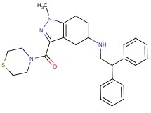 N-(2,2-diphenylethyl)-1-methyl-3-(4-thiomorpholinylcarbonyl)-4,5,6,7-tetrahydro-1H-indazol-5-amine