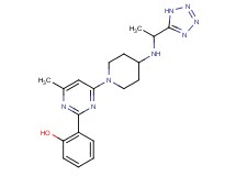2-[4-methyl-6-(4-{[1-(1H-tetrazol-5-yl)ethyl]amino}piperidin-1-yl)pyrimidin-2-yl]phenol