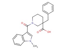 3-benzyl-1-[(1-methyl-1H-indol-3-yl)carbonyl]piperidine-3-carboxylic acid