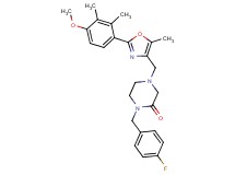 1-(4-fluorobenzyl)-4-{[2-(4-methoxy-2,3-dimethylphenyl)-5-methyl-1,3-oxazol-4-yl]methyl}-2-piperazinone